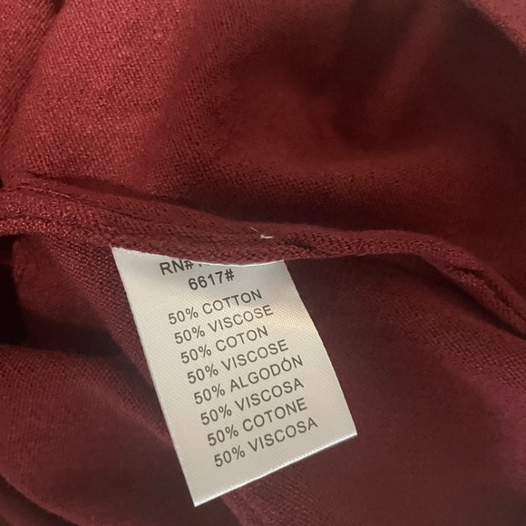NWT Miracle thin knit ribbed fitted sleeves boat neck tunic in Burgundy.Size S/M - Picture 6 of 6
